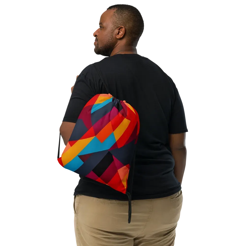 Chromatic Interlock on Drawstring Bag — Front