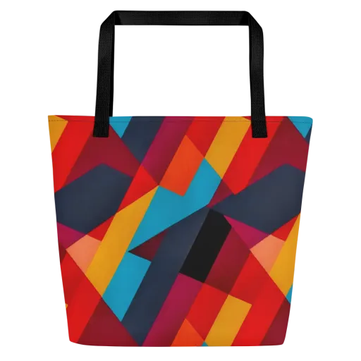 Chromatic Interlock on a Large Tote Bag W/ Pocket