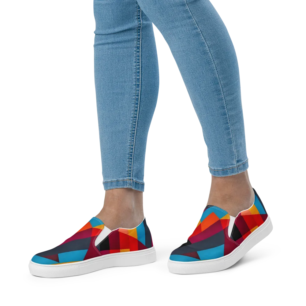 Chromatic Interlock on Women's Slip-On Canvas Shoes — Front
