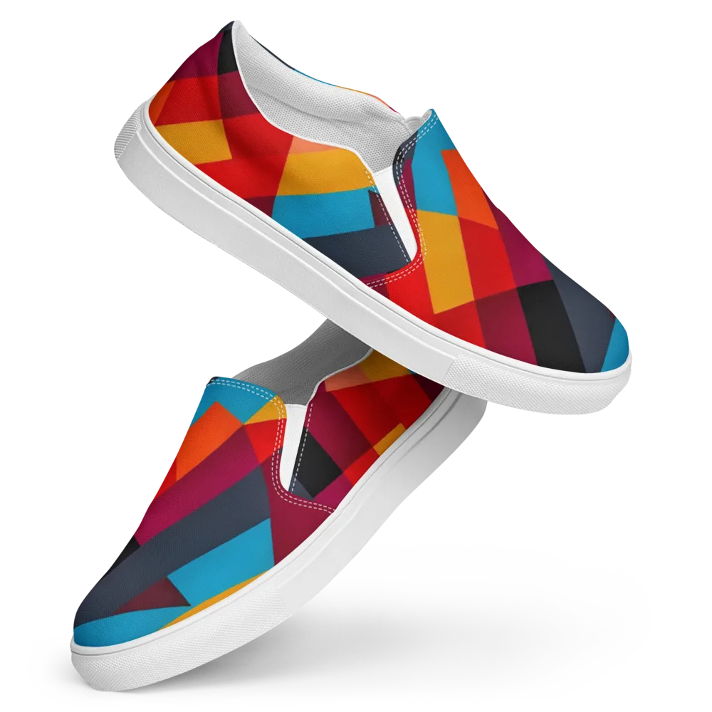 Chromatic Interlock on Women's Slip-On Canvas Shoes — Front