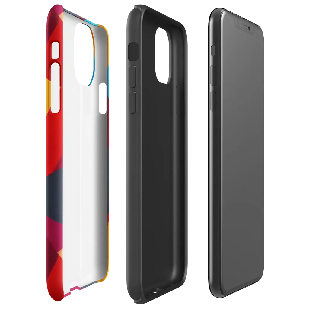 Chromatic Interlock on Tough Case for iPhone® — Right