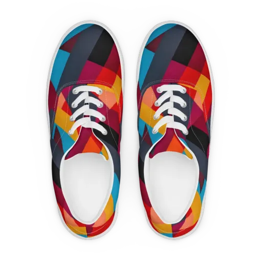 Chromatic Interlock on a Men's Lace-Up Canvas Shoes