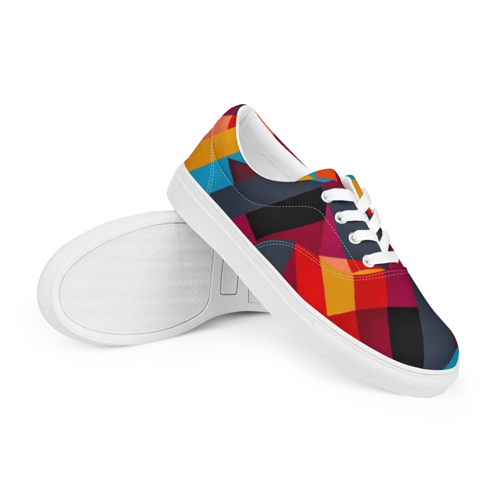 Chromatic Interlock on Men's Lace-Up Canvas Shoes — Right Front