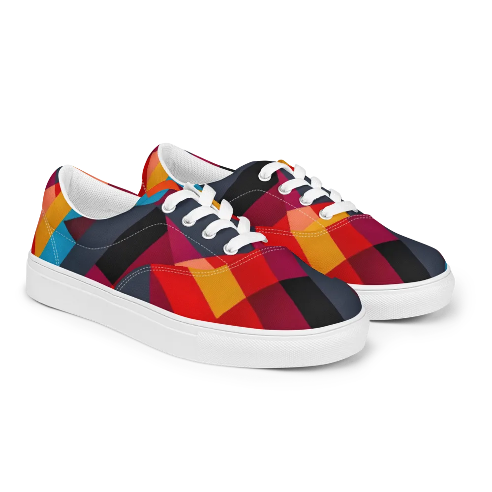 Chromatic Interlock on Men's Lace-Up Canvas Shoes — Right Front