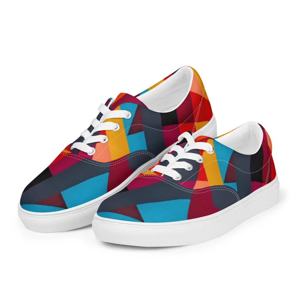 Chromatic Interlock on Men's Lace-Up Canvas Shoes — Left Front
