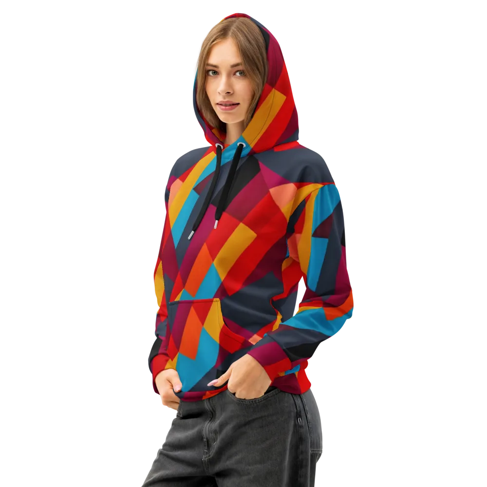 Chromatic Interlock on Cotton Hoodie — Left Front