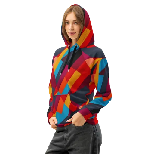 Chromatic Interlock on a Cotton Hoodie