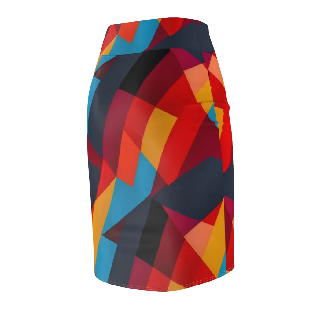 Chromatic Interlock on Pencil Skirt — Back Side