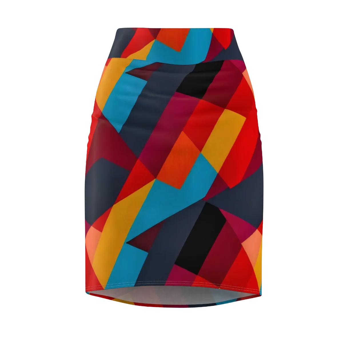 Chromatic Interlock on Pencil Skirt — Front