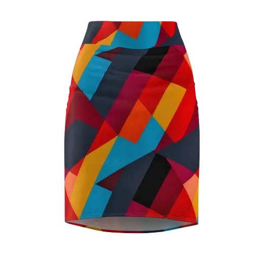Chromatic Interlock on a Pencil Skirt