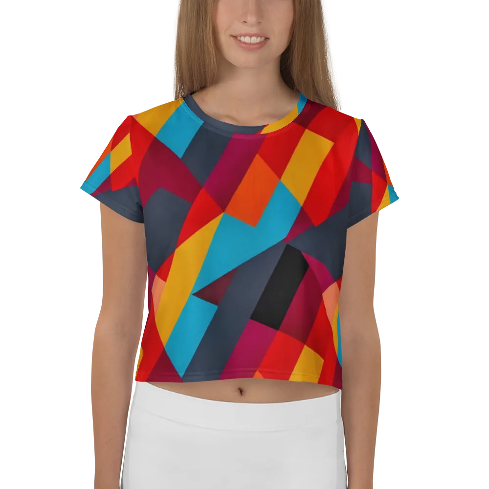 Chromatic Interlock on Crop Tee — Front