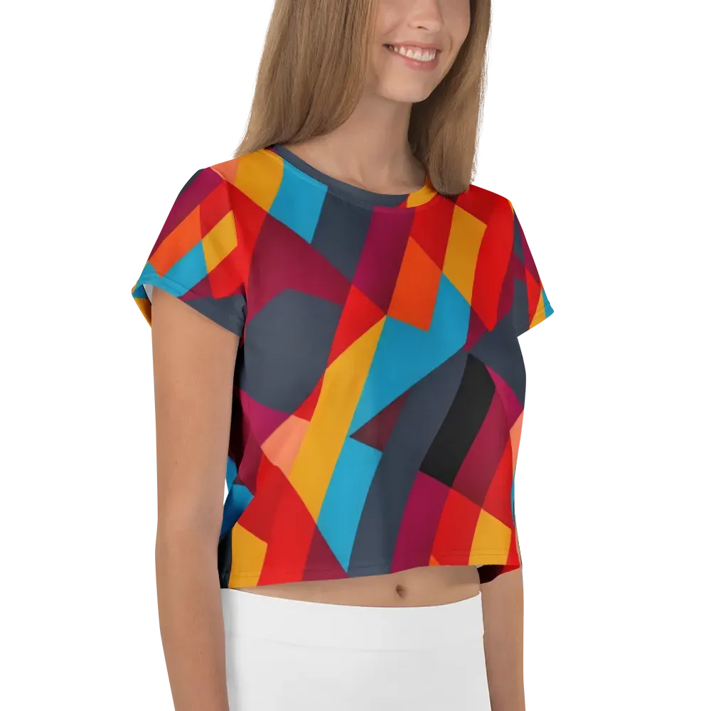 Chromatic Interlock on Crop Tee — Right