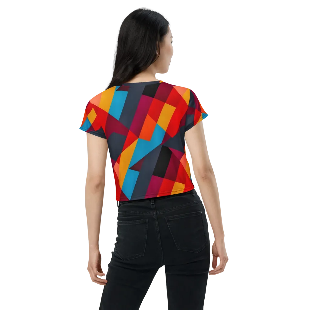 Chromatic Interlock on Crop Tee — Back