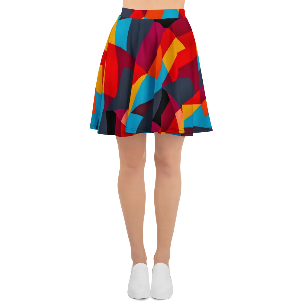 Chromatic Interlock on Skater Skirt — Front