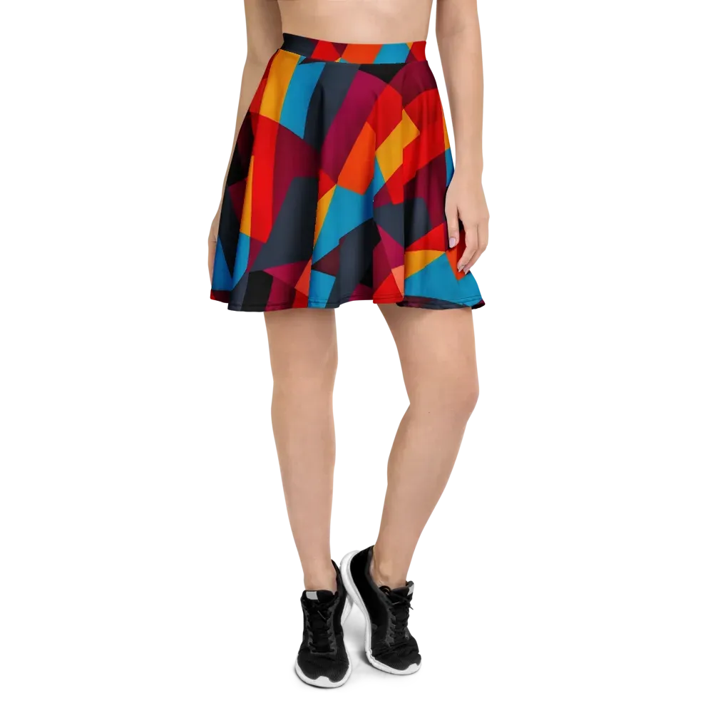 Chromatic Interlock on Skater Skirt — Front