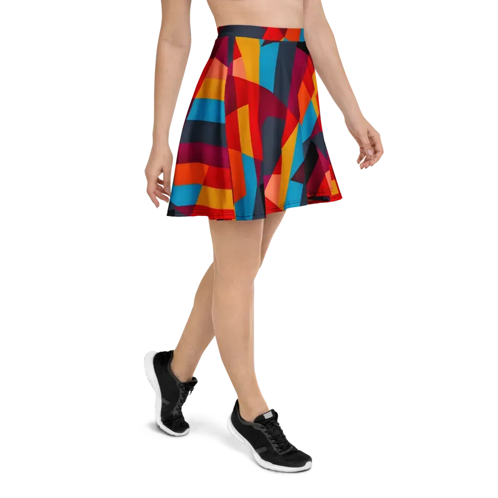 Chromatic Interlock on Skater Skirt — Right