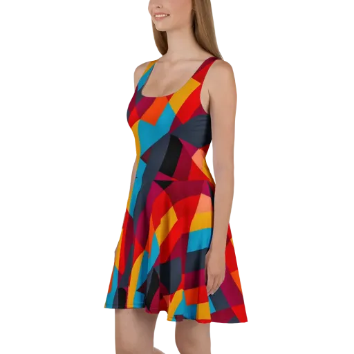Chromatic Interlock on a Skater Dress