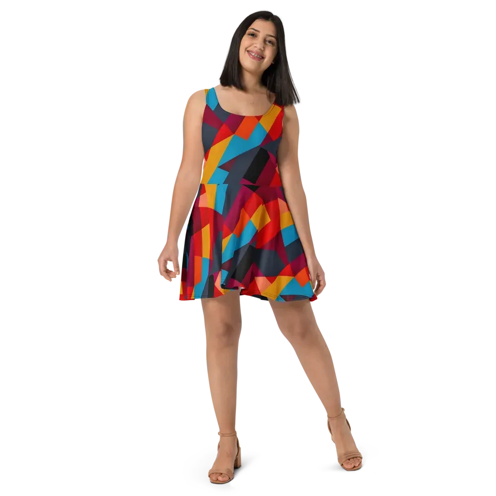 Chromatic Interlock on Skater Dress — Front