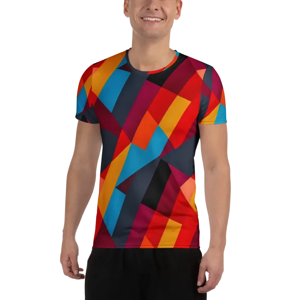 Chromatic Interlock on Men's Athletic T-Shirt — Front