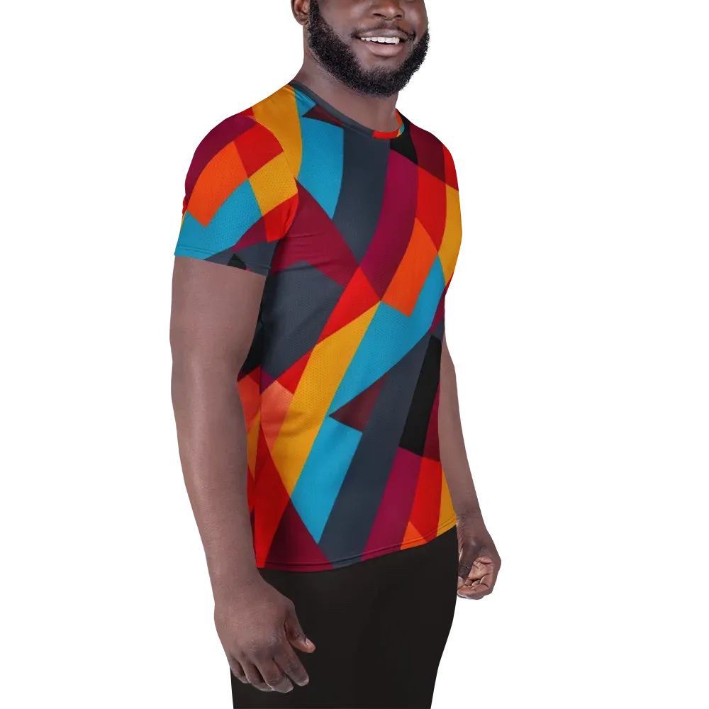 Chromatic Interlock on Men's Athletic T-Shirt — Right