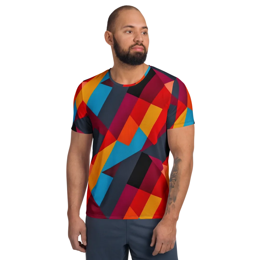 Chromatic Interlock on Men's Athletic T-Shirt — Front
