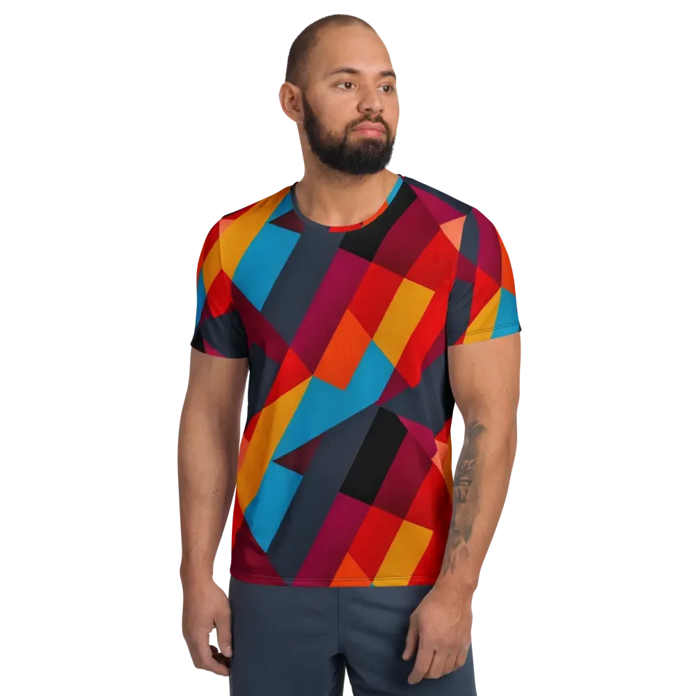 Chromatic Interlock on Men's Athletic T-Shirt — Front