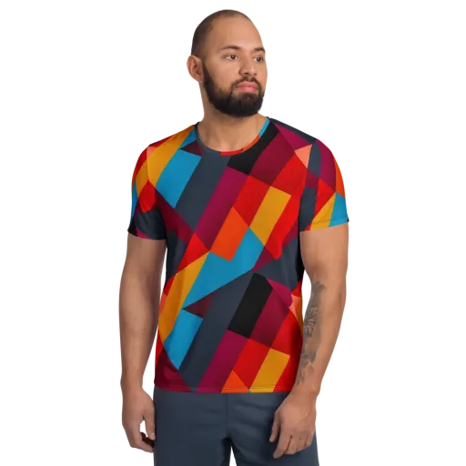 Chromatic Interlock on a Men's Athletic T-Shirt