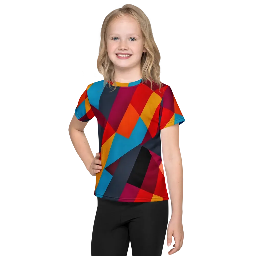 Chromatic Interlock on Kids Crew Neck T-Shirt — Front