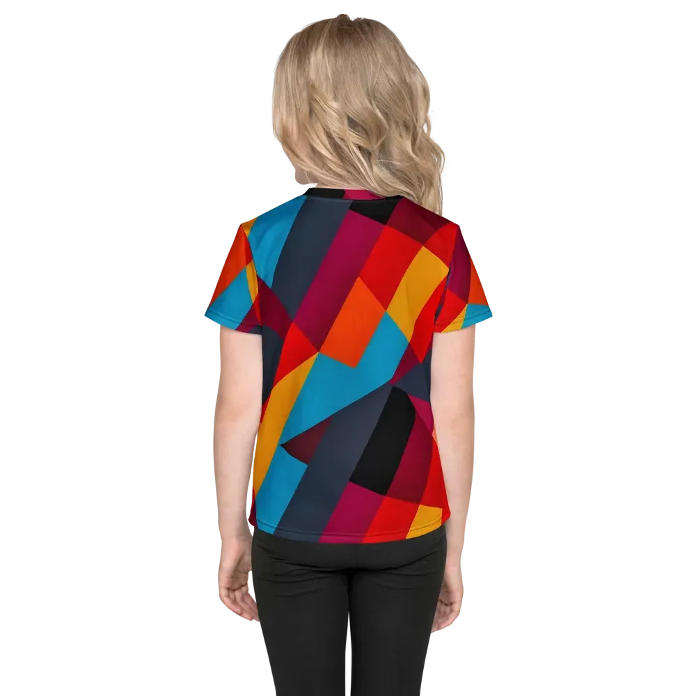 Chromatic Interlock on Kids Crew Neck T-Shirt — Back
