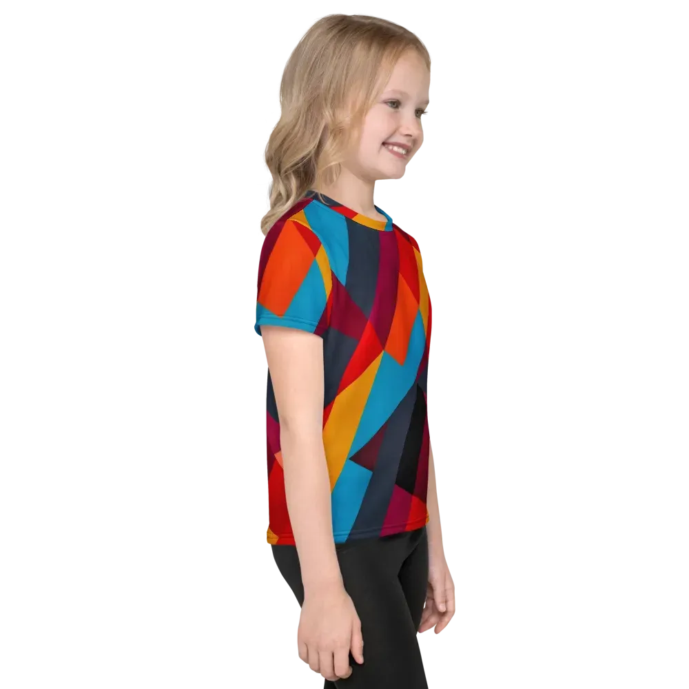 Chromatic Interlock on Kids Crew Neck T-Shirt — Right