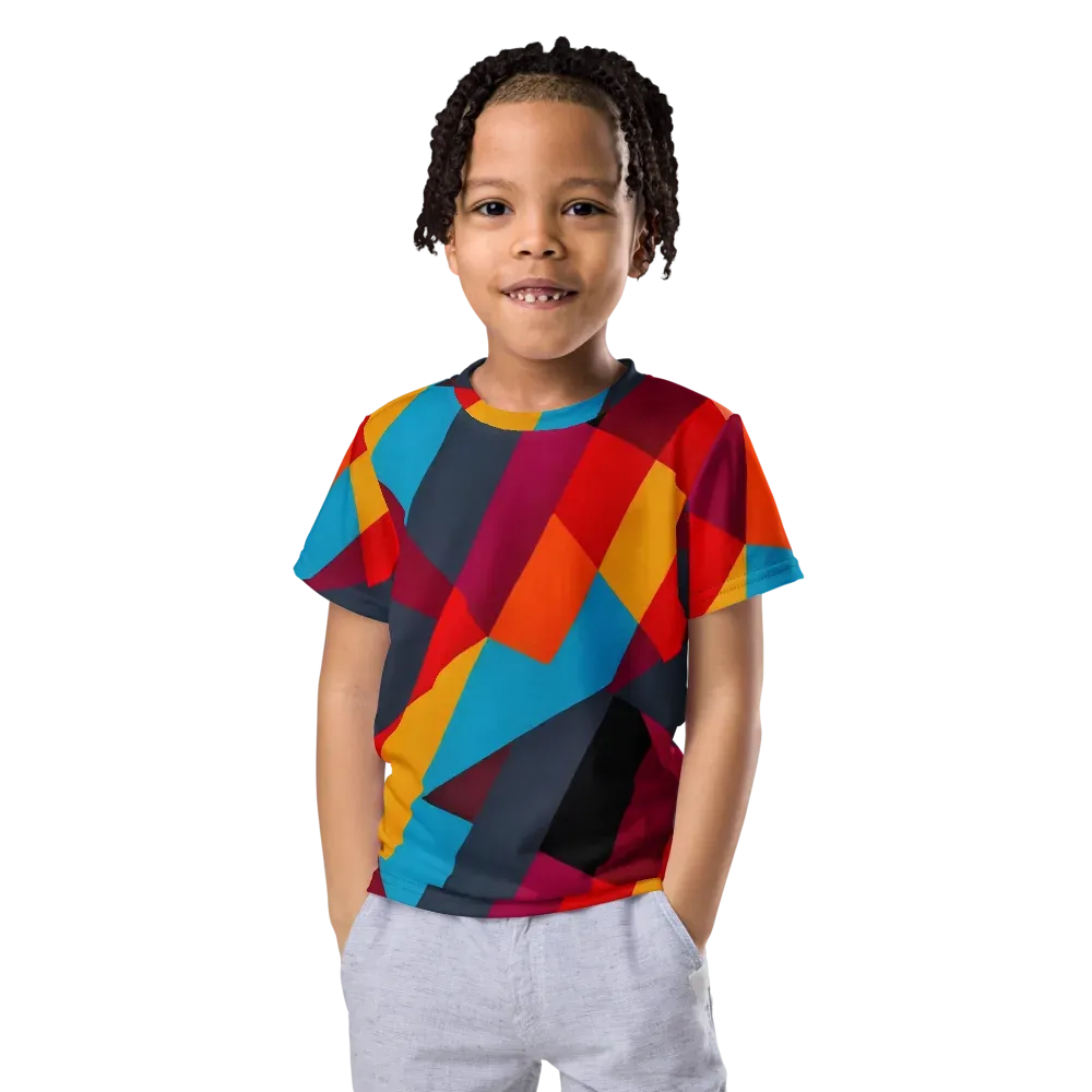 Chromatic Interlock on Kids Crew Neck T-Shirt — Front