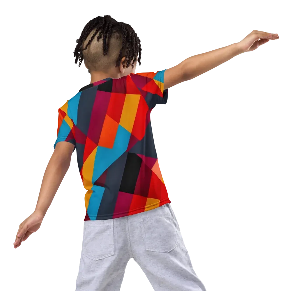 Chromatic Interlock on Kids Crew Neck T-Shirt — Back