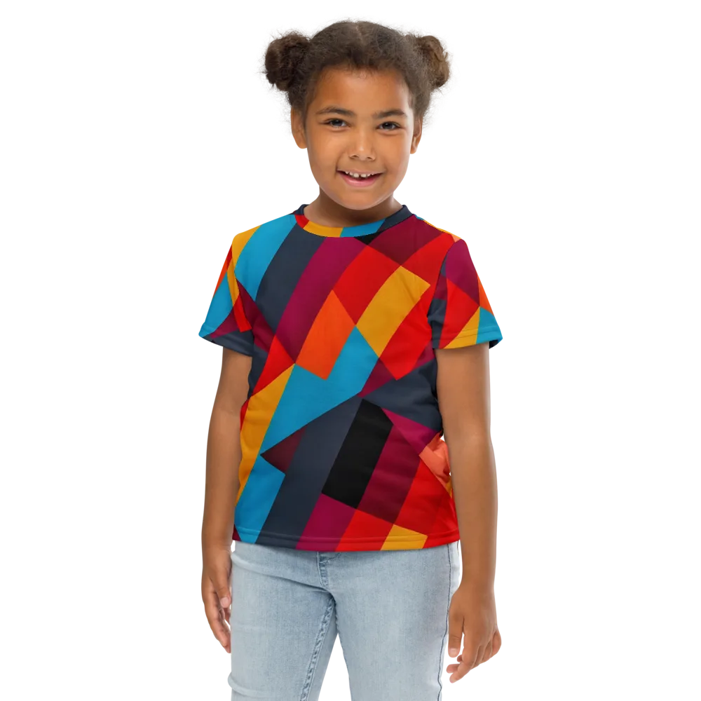 Chromatic Interlock on Kids Crew Neck T-Shirt — Front