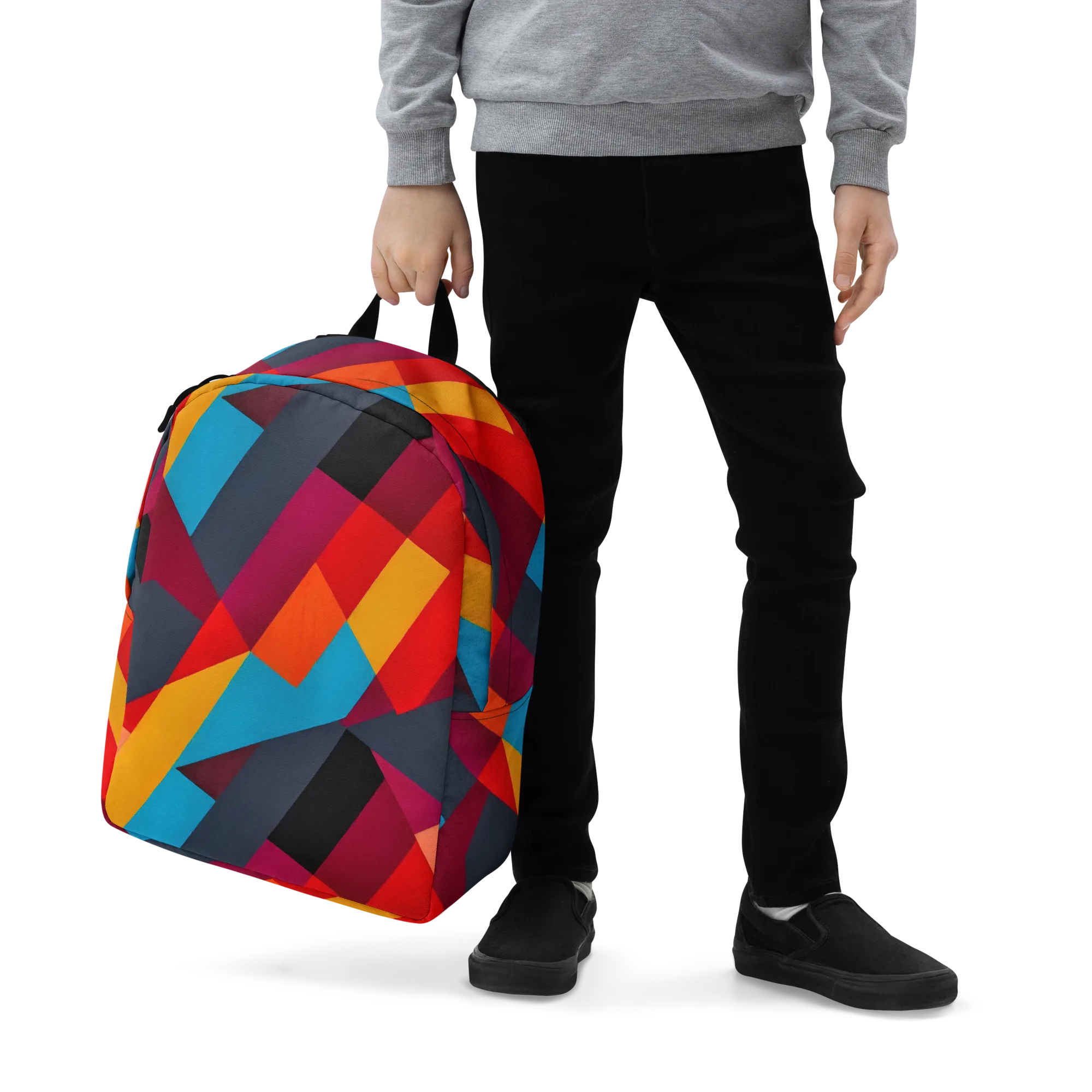 Chromatic Interlock on Minimalist Backpack — Zoomed-in