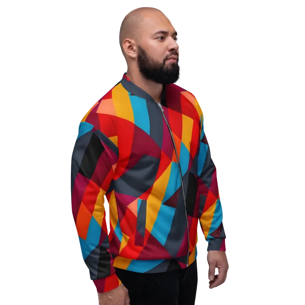 Chromatic Interlock on Bomber Jacket — Right