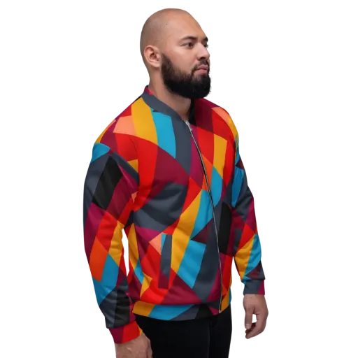 Chromatic Interlock on a Bomber Jacket