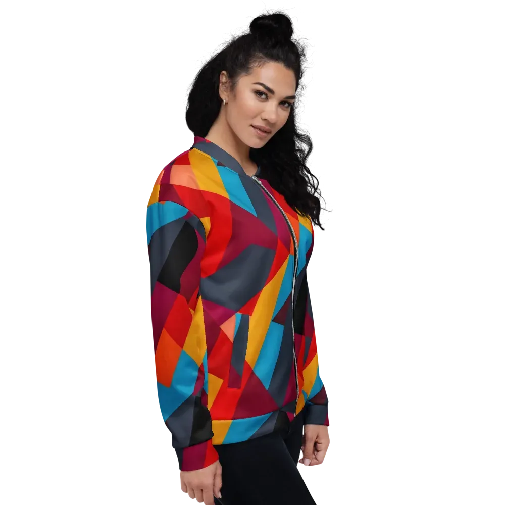 Chromatic Interlock on Bomber Jacket — Right