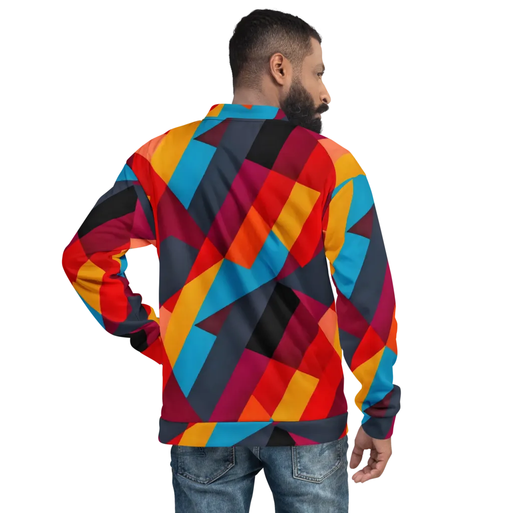 Chromatic Interlock on Bomber Jacket — Back