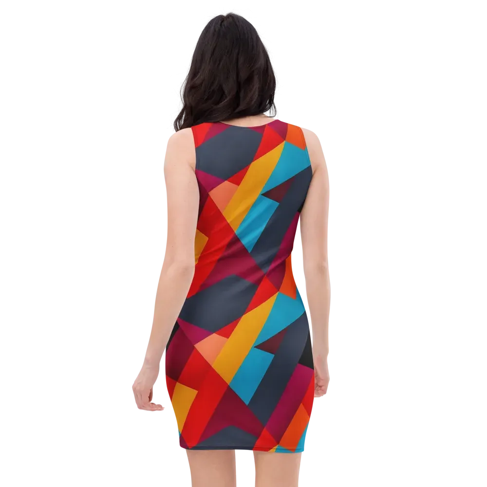 Chromatic Interlock on Bodycon Dress — Back