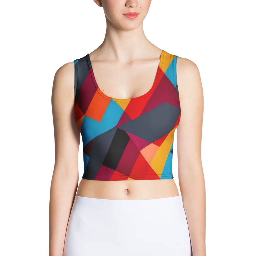 Chromatic Interlock on Crop Top — Front