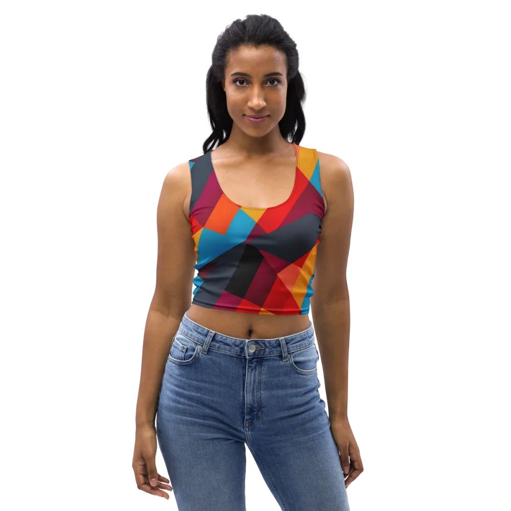 Chromatic Interlock on Crop Top — Front