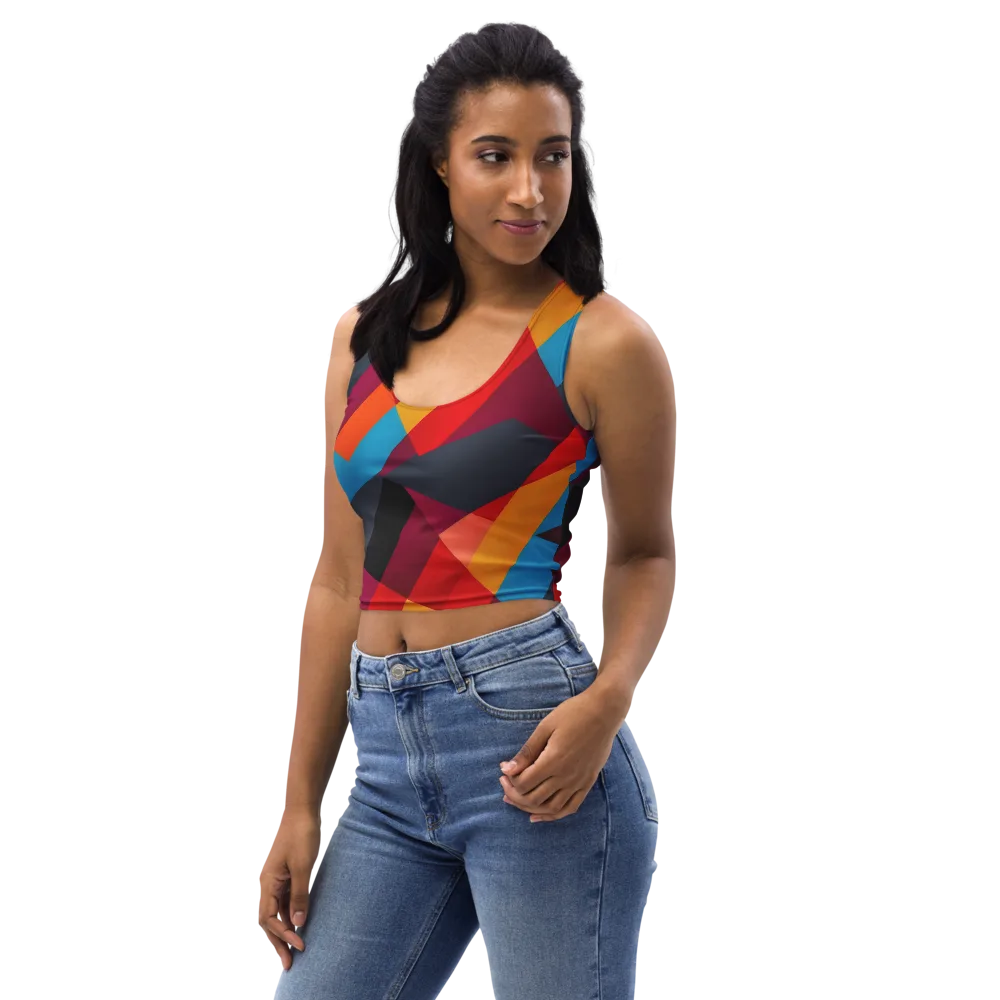 Chromatic Interlock on Crop Top — Left Front