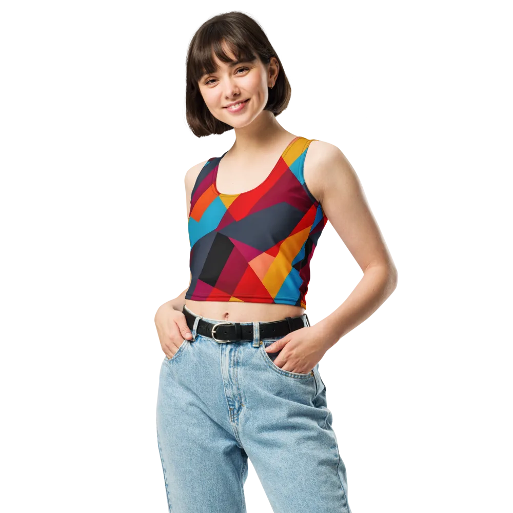 Chromatic Interlock on Crop Top — Front