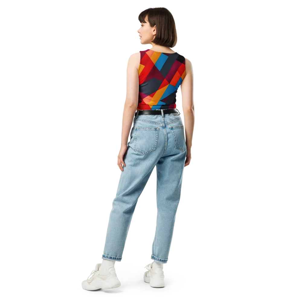 Chromatic Interlock on Crop Top — Back
