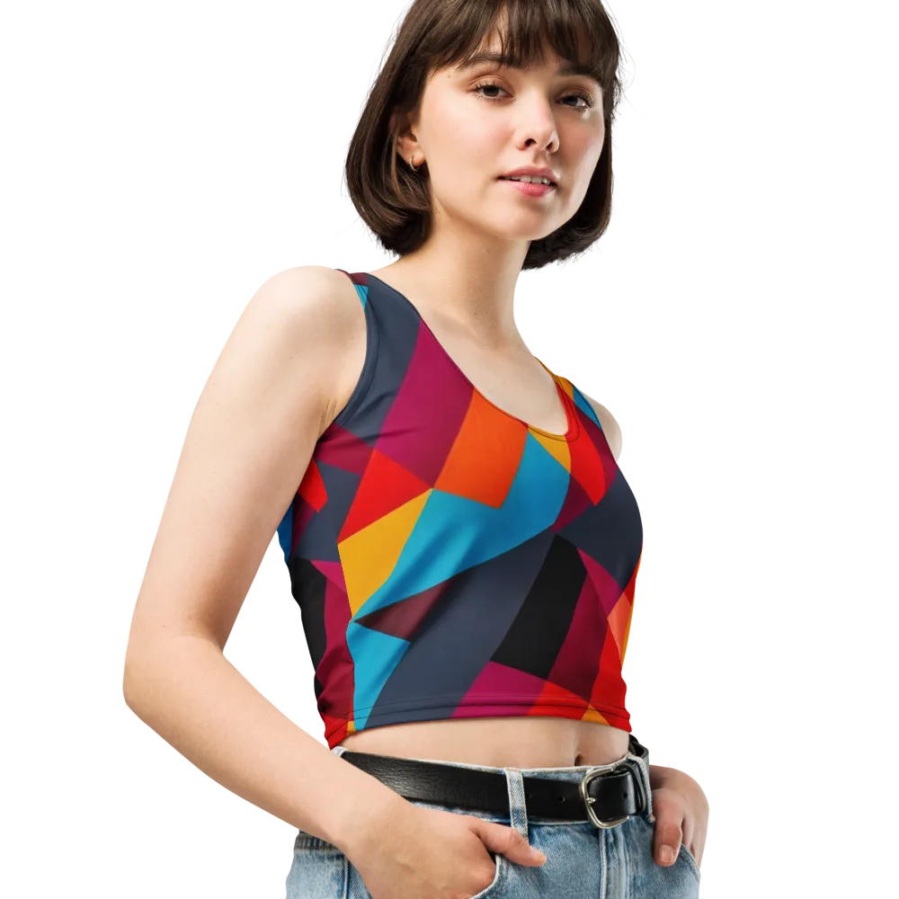Chromatic Interlock on Crop Top — Right Front
