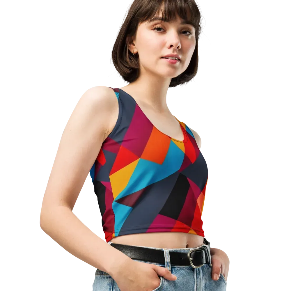 Chromatic Interlock on Crop Top — Right Front