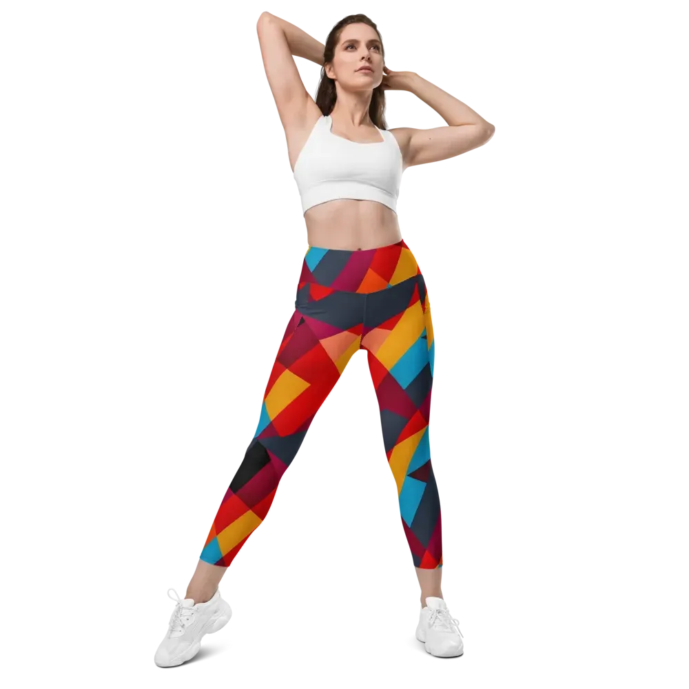 Chromatic Interlock on Leggings with Pockets — Front
