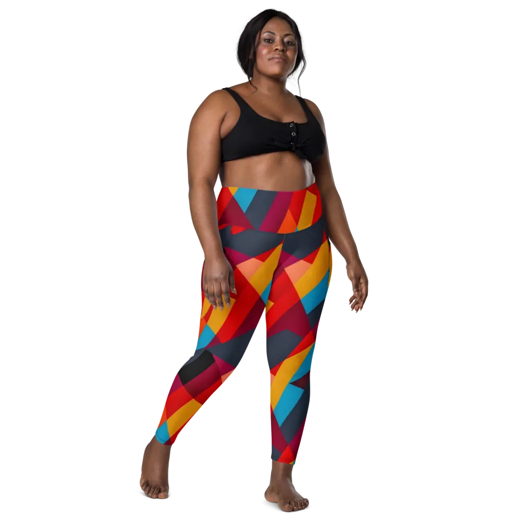 Chromatic Interlock on Leggings with Pockets — Front