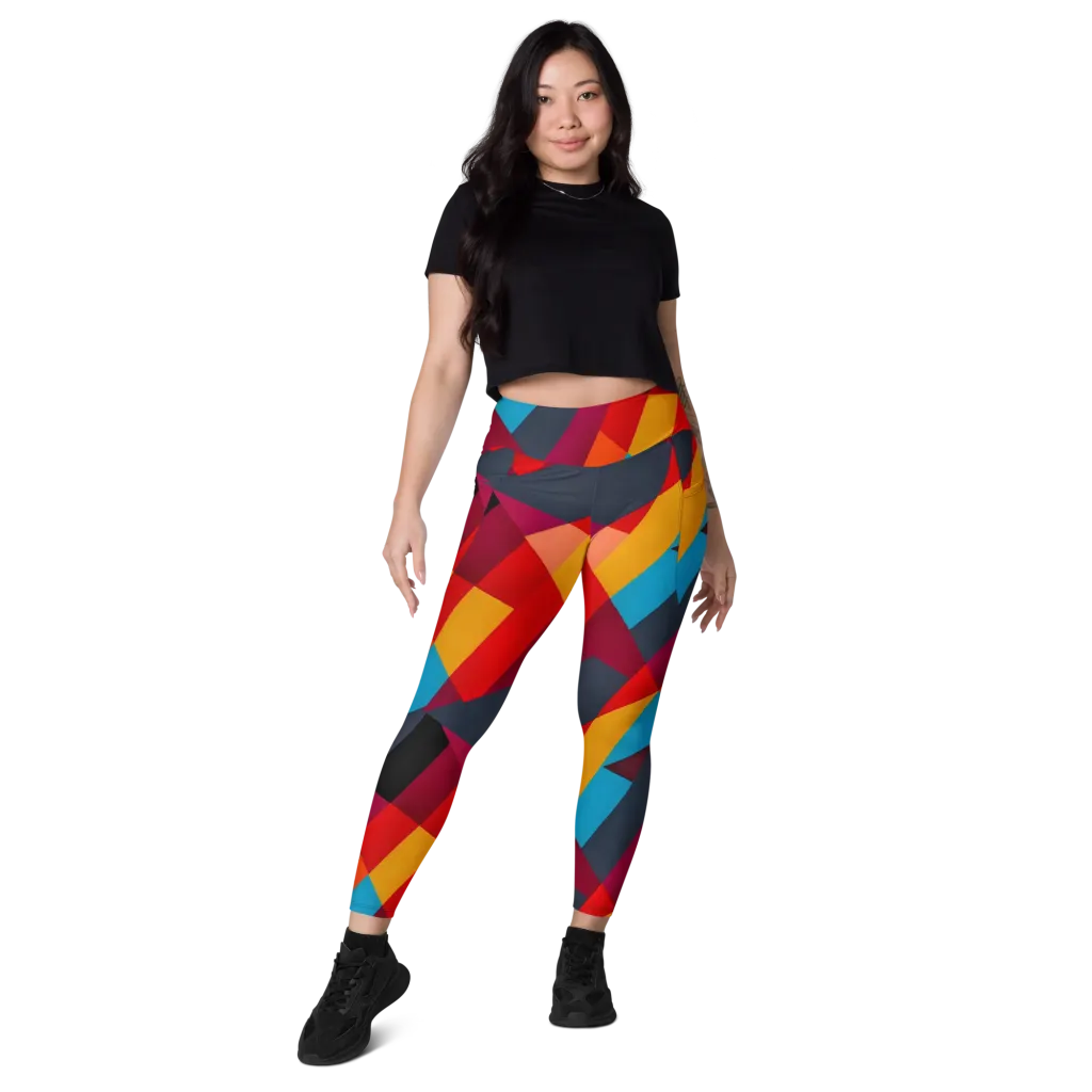 Chromatic Interlock on Leggings with Pockets — Front