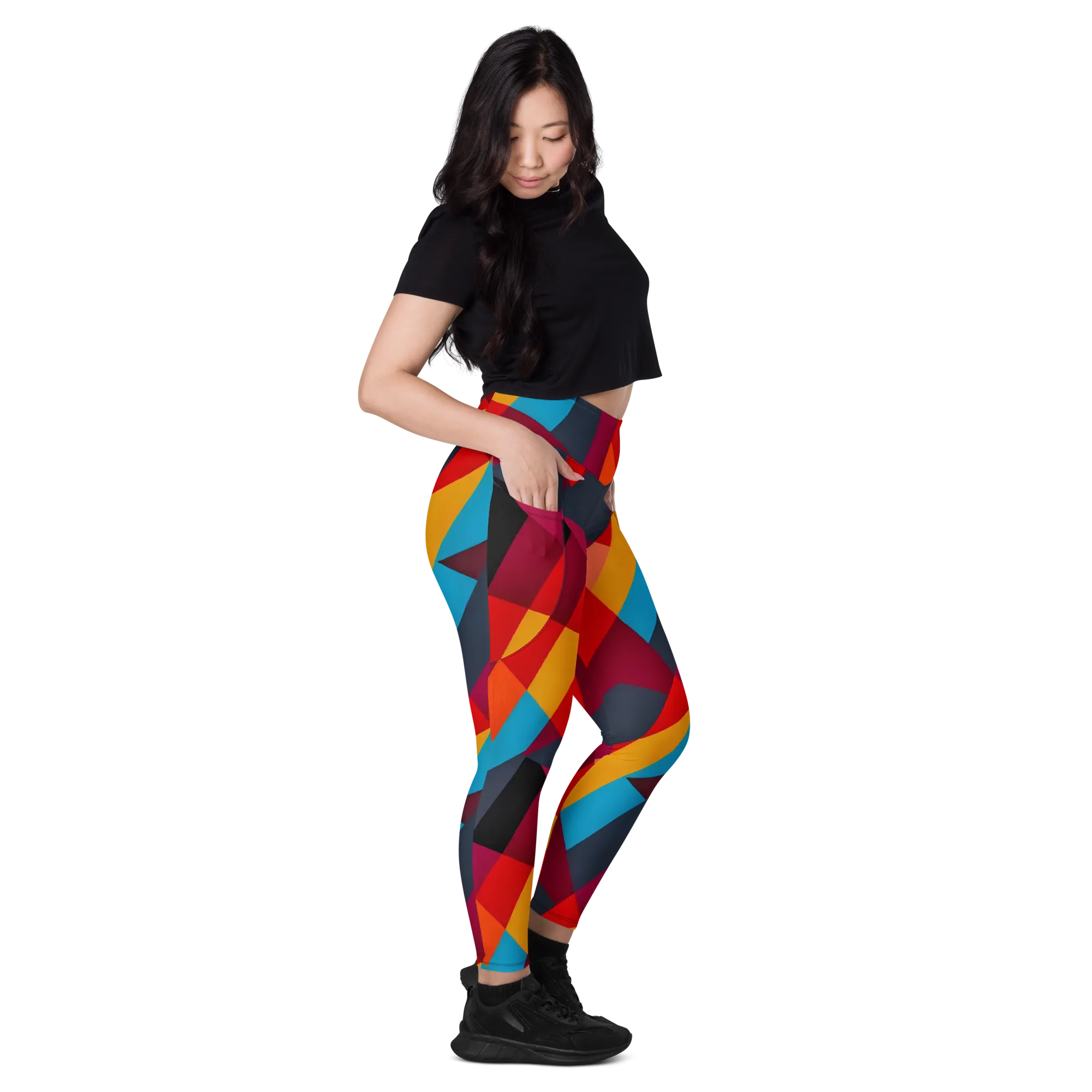 Chromatic Interlock on Leggings with Pockets — Right